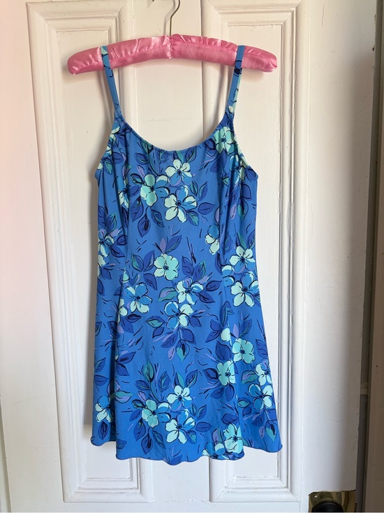 L.L. Bean Other - Vintage L.L. Bean Blue Floral Swim Dress